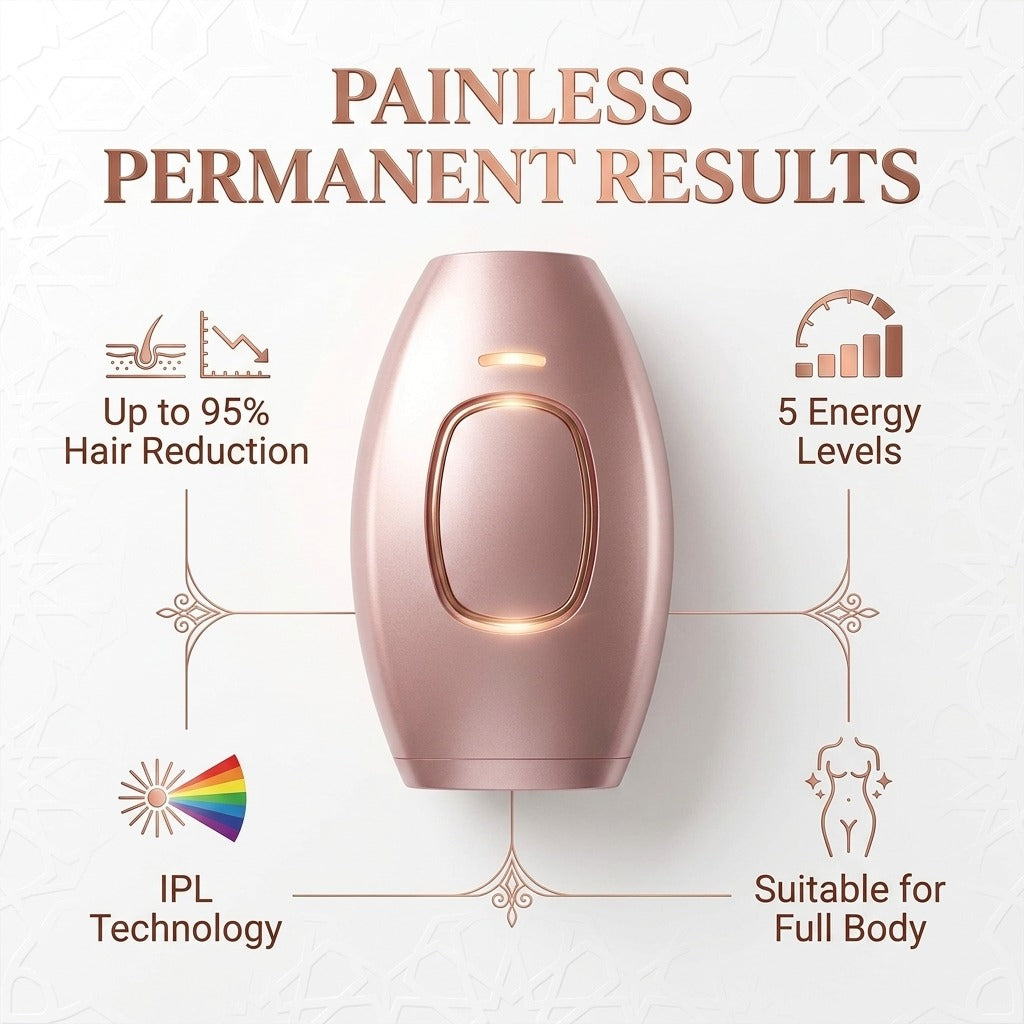 Pain-Free Mini IPL Laser Hair Removal – Smooth Skin in Minutes