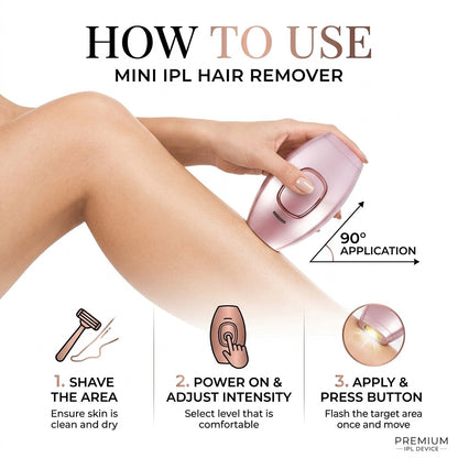 Pain-Free Mini IPL Laser Hair Removal – Smooth Skin in Minutes