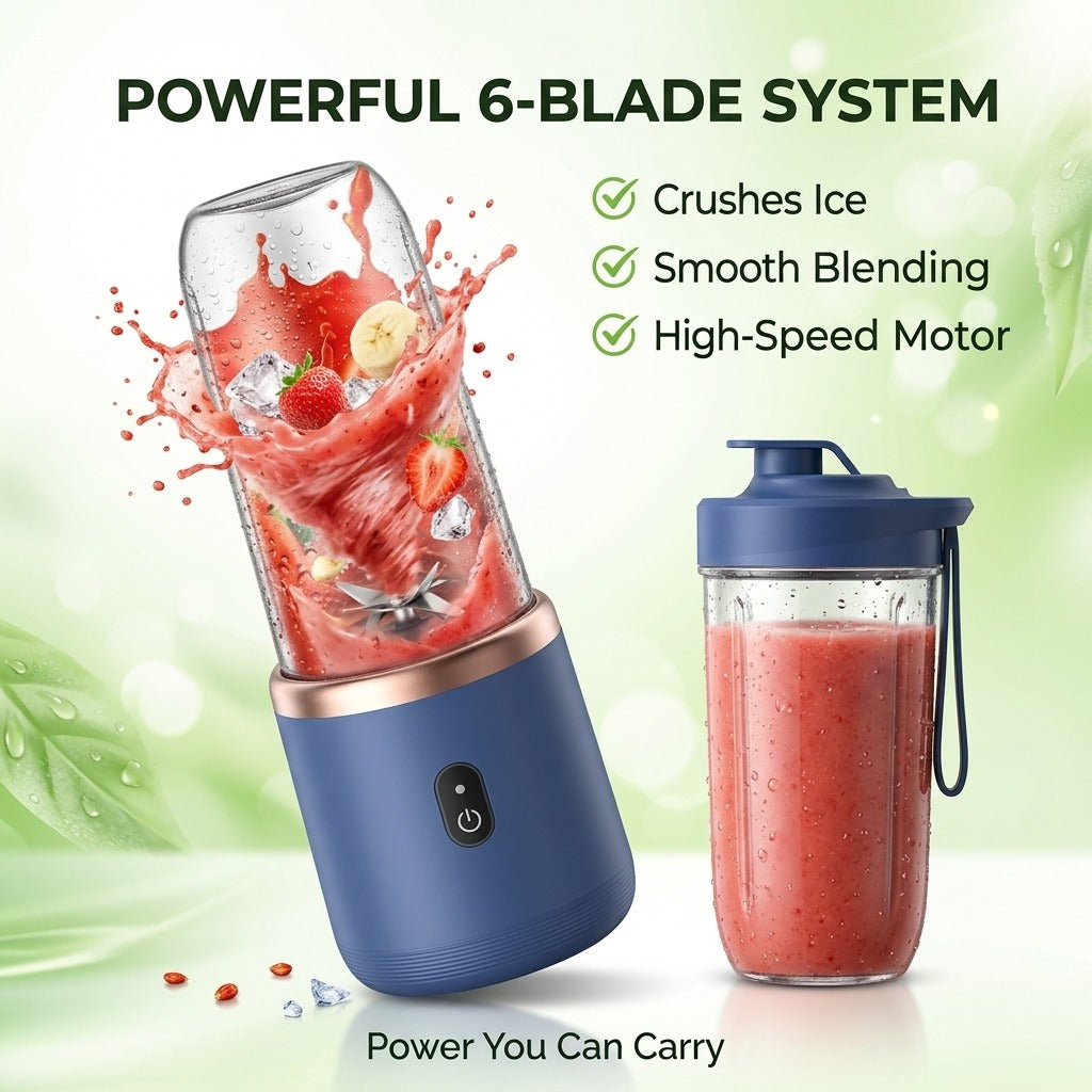 Portable Blender With Cup Fresh Smoothies Anywhere in Just 30 Seconds